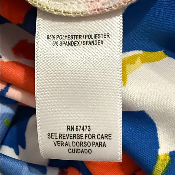 Gabby Skye Backless Floral Dress - Blue and Red Sz 8 - Picture 5 of 5